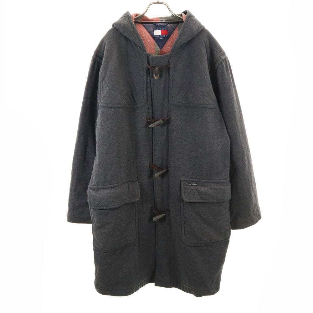 TOMMY HILFIGER トミーヒルフィガー 90s ウールブレンド オールド フラッグタグ ダッフルコート XL グレー メンズ