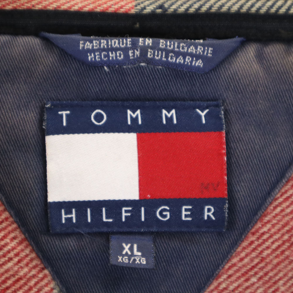 TOMMY HILFIGER トミーヒルフィガー 90s ウールブレンド オールド フラッグタグ ダッフルコート XL グレー メンズ