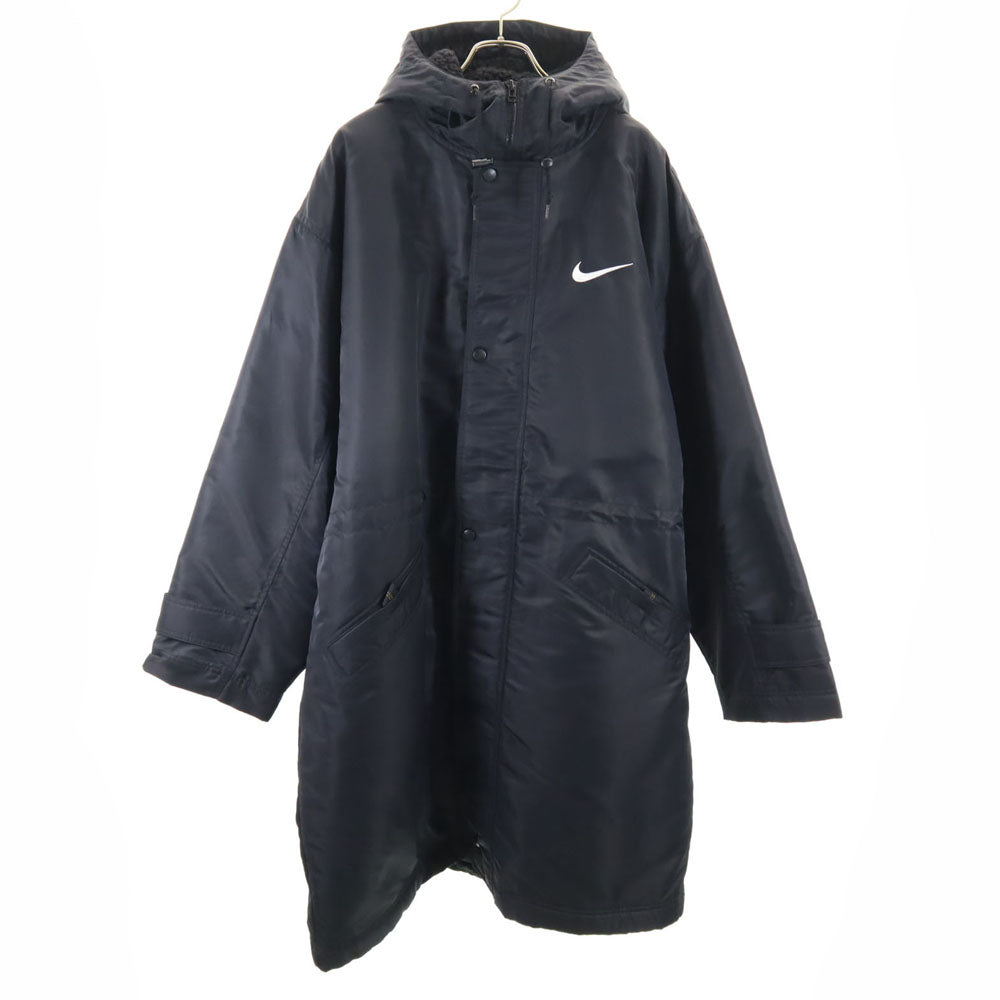 NIKE ナイキ 90s 00s 白タグ オールド バックロゴ 中綿コート XL ブラック 裏ボア メンズ