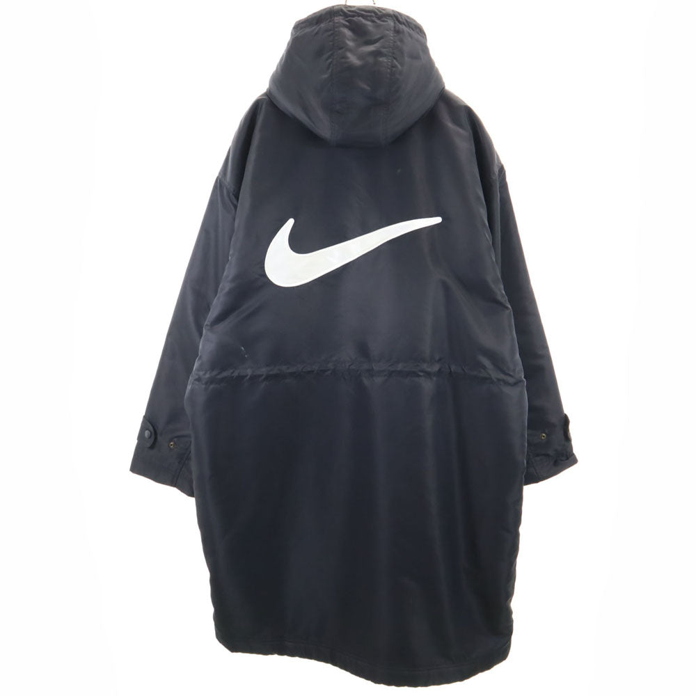 NIKE ナイキ 90s 00s 白タグ オールド バックロゴ 中綿コート XL ブラック 裏ボア メンズ