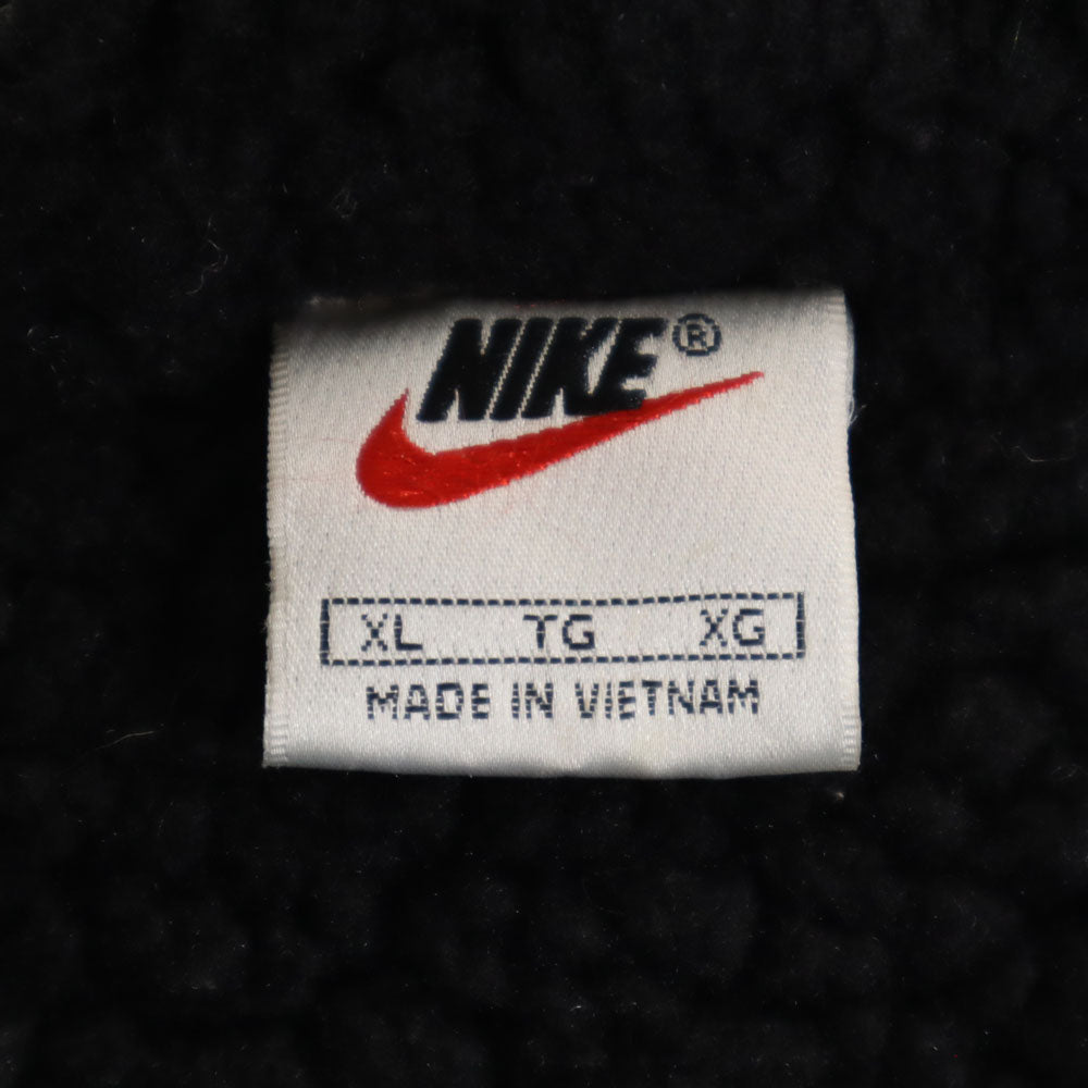 NIKE ナイキ 90s 00s 白タグ オールド バックロゴ 中綿コート XL ブラック 裏ボア メンズ