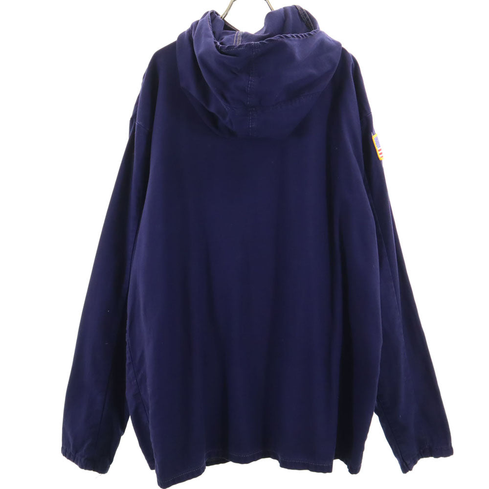 OLD オールド USA製 ミリタリー 長袖 コート XL ネイビー系 フード メンズ