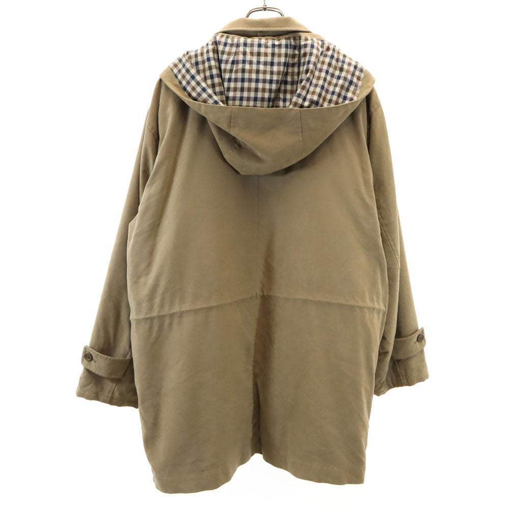 Aquascutum アクアスキュータム 長袖 ステンカラーコート L ベージュ系 ライナー付き メンズ