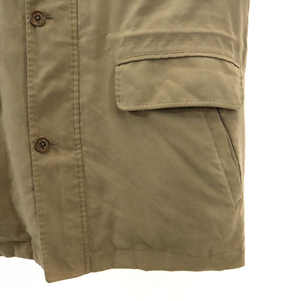 Aquascutum アクアスキュータム 長袖 ステンカラーコート L ベージュ系 ライナー付き メンズ