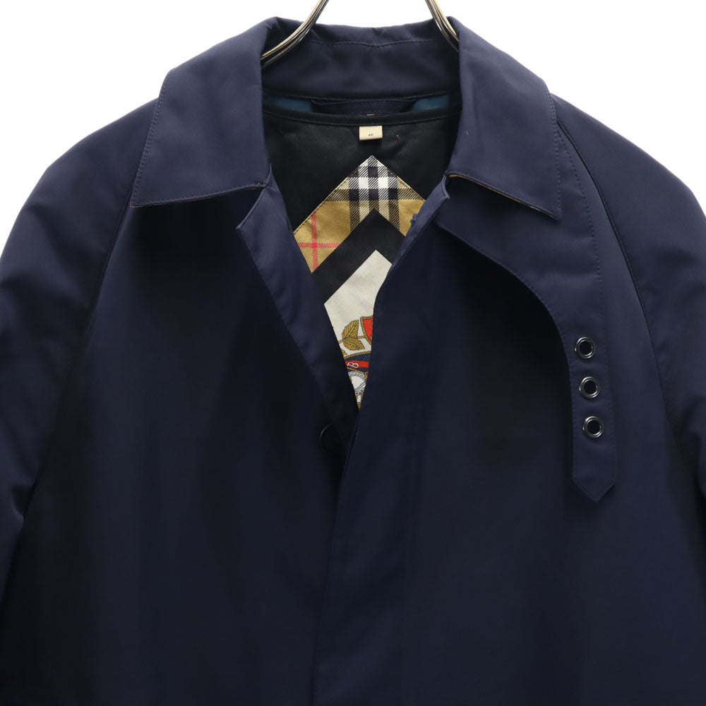 BURBERRY バーバリー ライナー付き ステンカラーコート 46 ネイビー メンズ