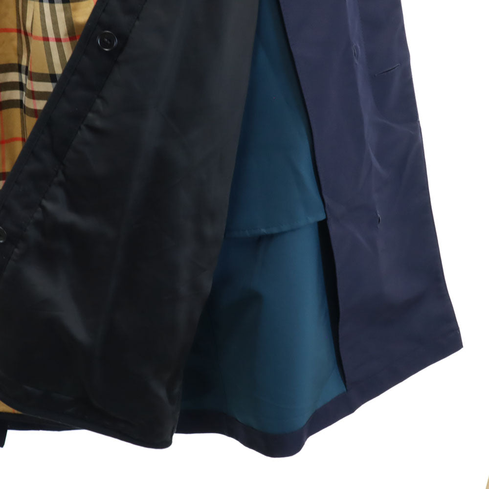 BURBERRY バーバリー ライナー付き ステンカラーコート 46 ネイビー メンズ