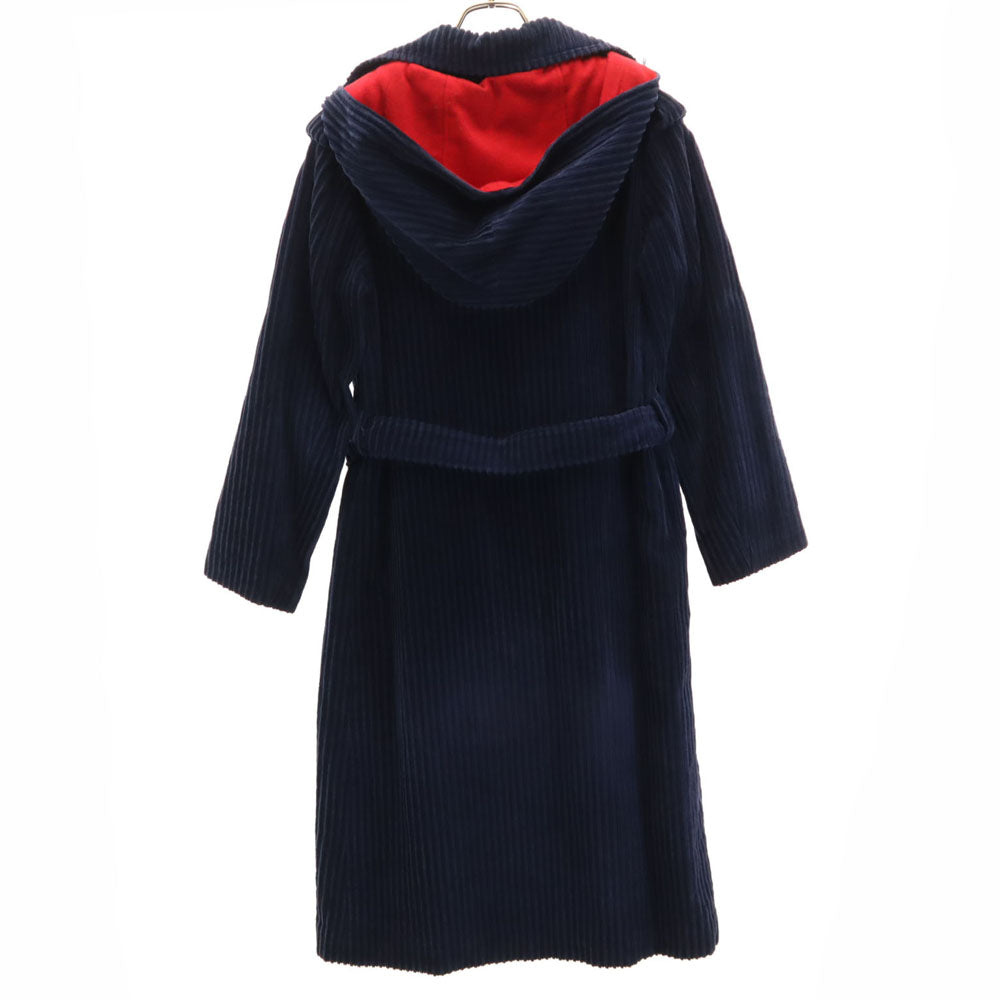 Herno ヘルノ イタリア製 オールド コーデュロイコート 42 ネイビー レディース