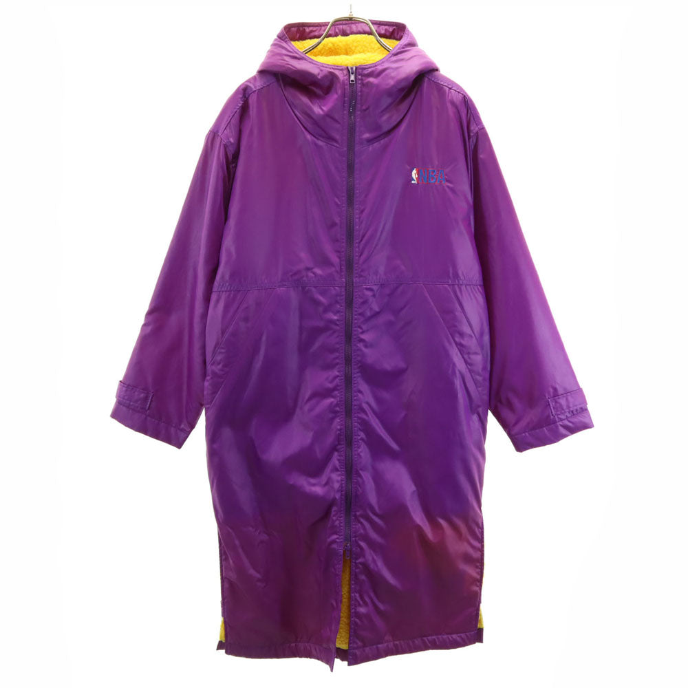 NBA オールド バックロゴ ロサンゼルス・レイカーズ 中綿 ベンチコート M パープル 裏ボア Los Angeles Lakers メンズ