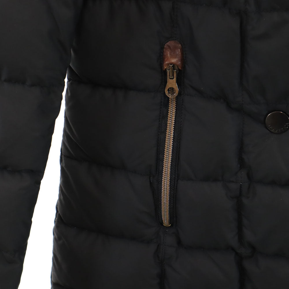 DUVETICA デュベティカ ブルガリア製 ダブルブレスト ダウンコート 42 チャコールブラック レディース