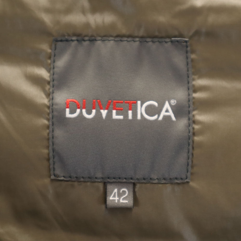 DUVETICA デュベティカ ブルガリア製 ダブルブレスト ダウンコート 42 チャコールブラック レディース