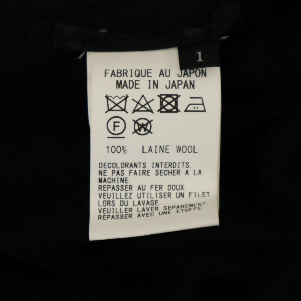 Y's ワイズ ウール 長袖 フリンジ ポンチョ 1 ブラック コート レディース