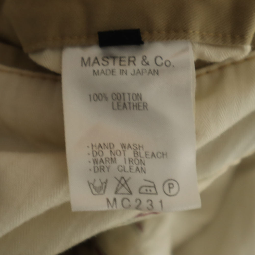 MASTER&CO. マスターアンドコー 日本製 長袖 ステンカラーコート XS ベージュ メンズ