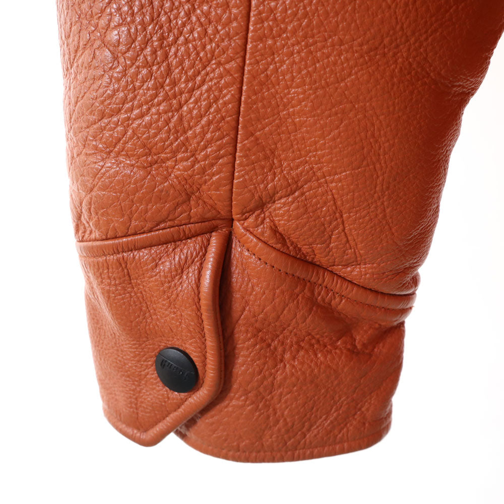 Guess ゲス オールド レザー 中綿コート XL オレンジ メンズ