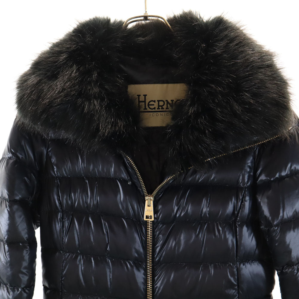 Herno ヘルノ ダウンコート 40 チャコールネイビー系 レディース