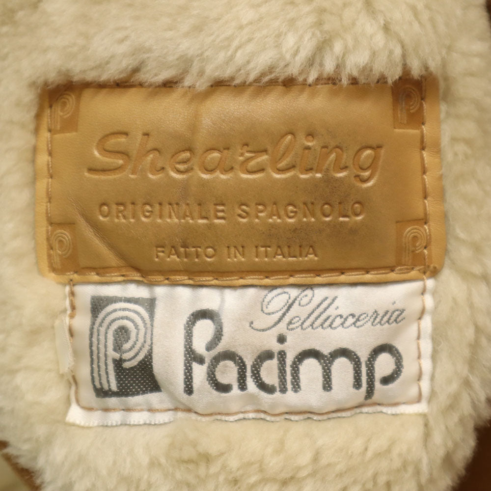 Shearling 80s ヴィンテージ ムートンコート 46 ブラウン レディース