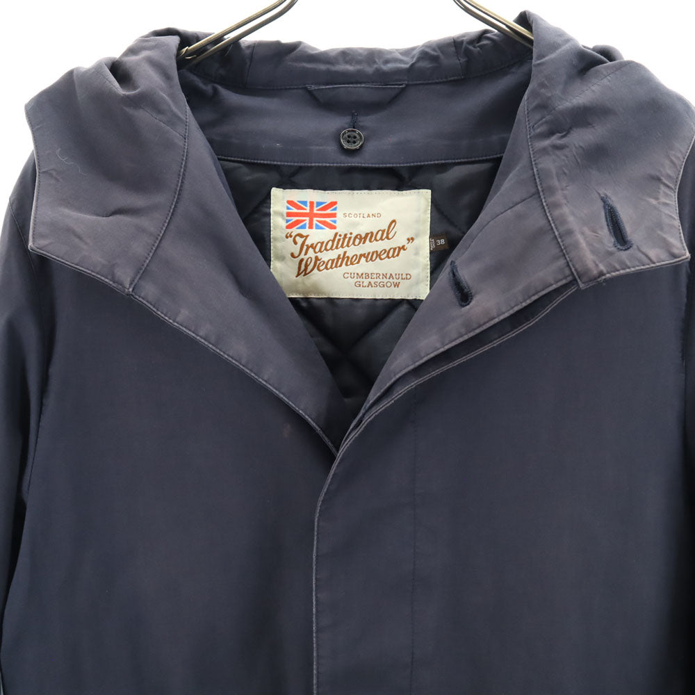 Traditional Weatherwear トラディショナルウェザーウェア 長袖 キルティングライナー付き ステンカラーコート 38 ネイビー メンズ