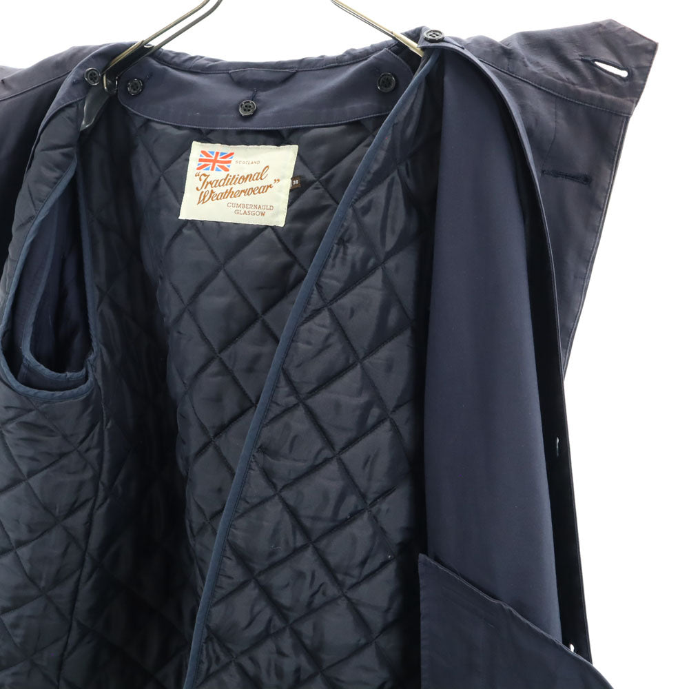 Traditional Weatherwear トラディショナルウェザーウェア 長袖 キルティングライナー付き ステンカラーコート 38 ネイビー メンズ