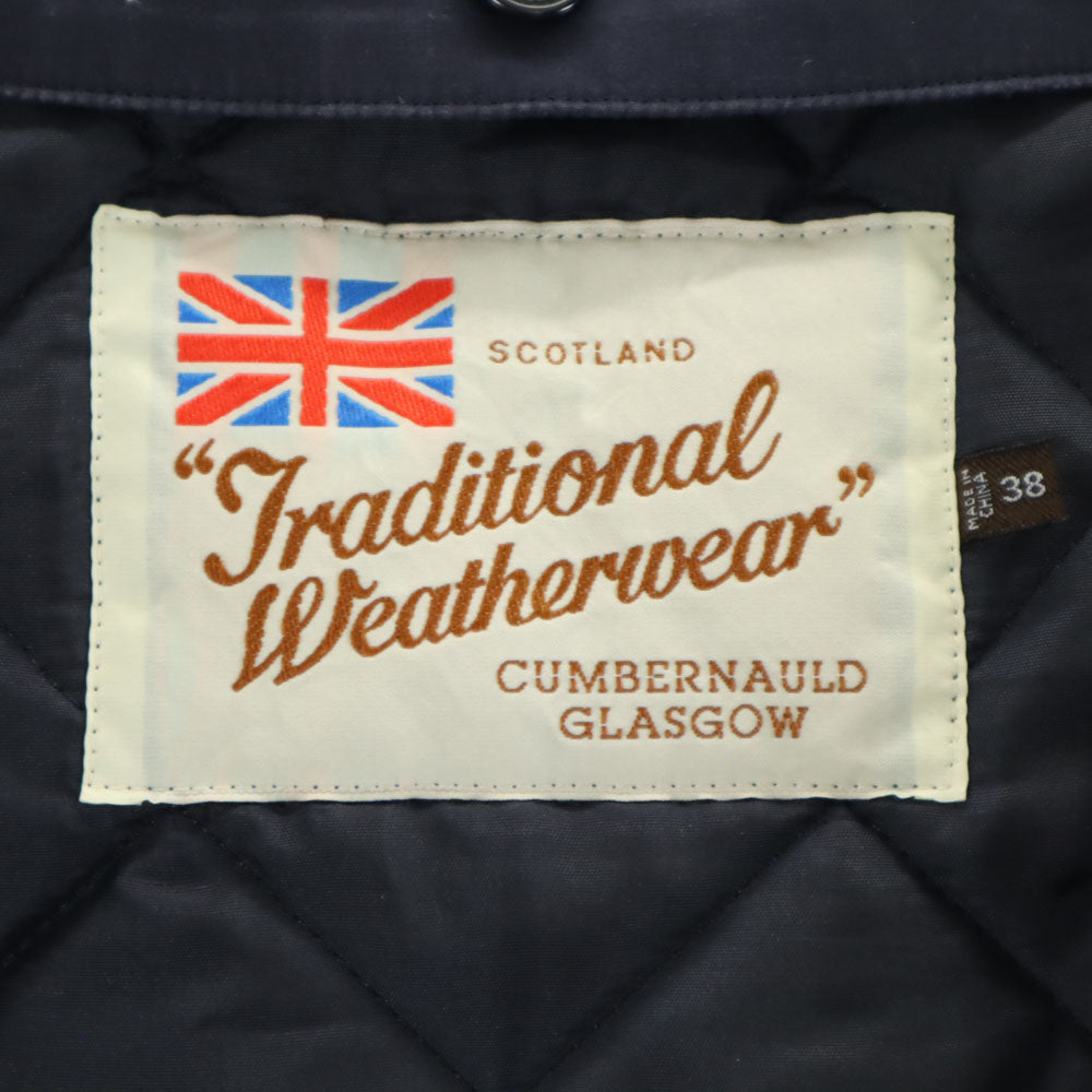 Traditional Weatherwear トラディショナルウェザーウェア 長袖 キルティングライナー付き ステンカラーコート 38 ネイビー メンズ