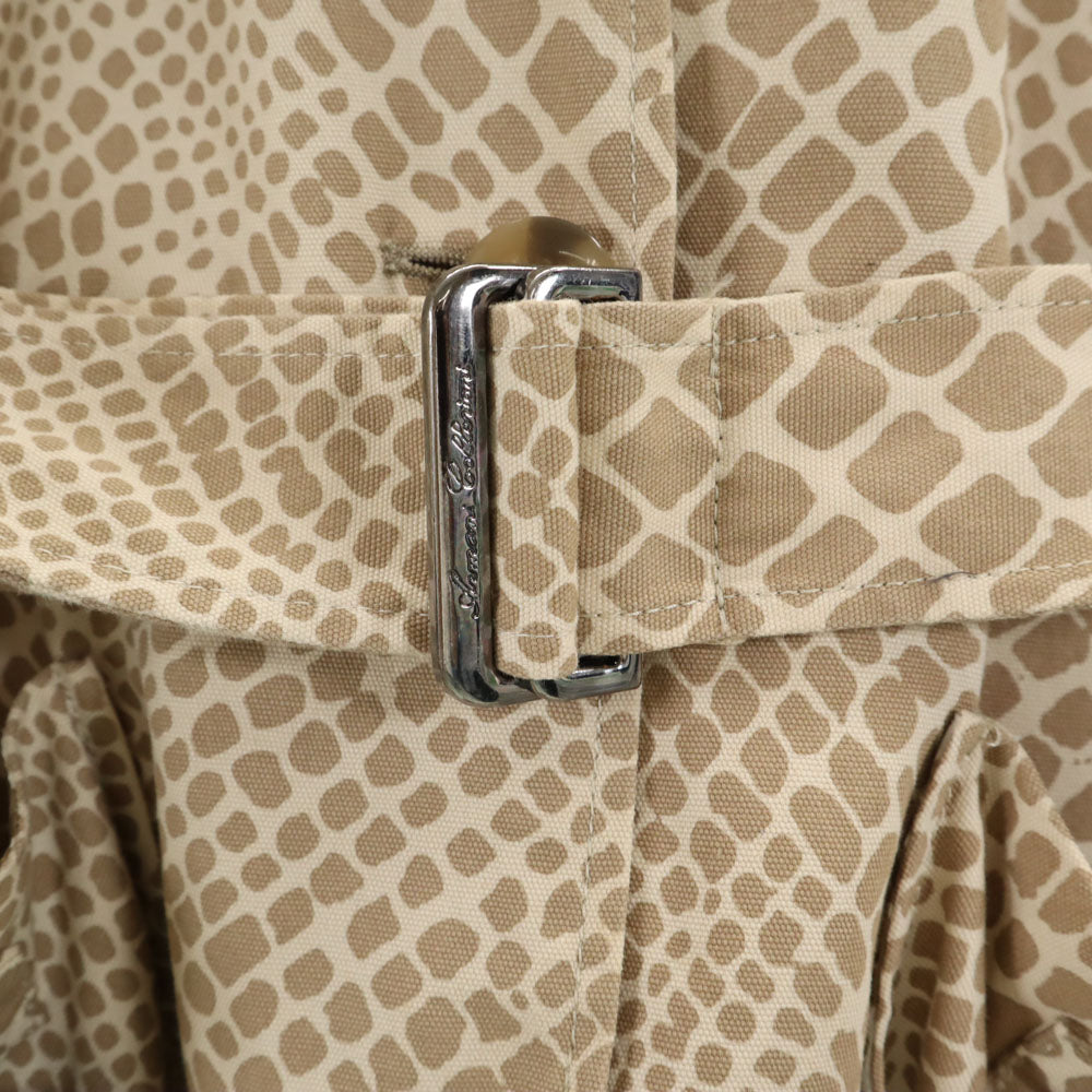 アルマーニ ジラフ柄 ステンカラーコート 38 ベージュ系 ARMANI COLLEZIONI ジャケット レディース