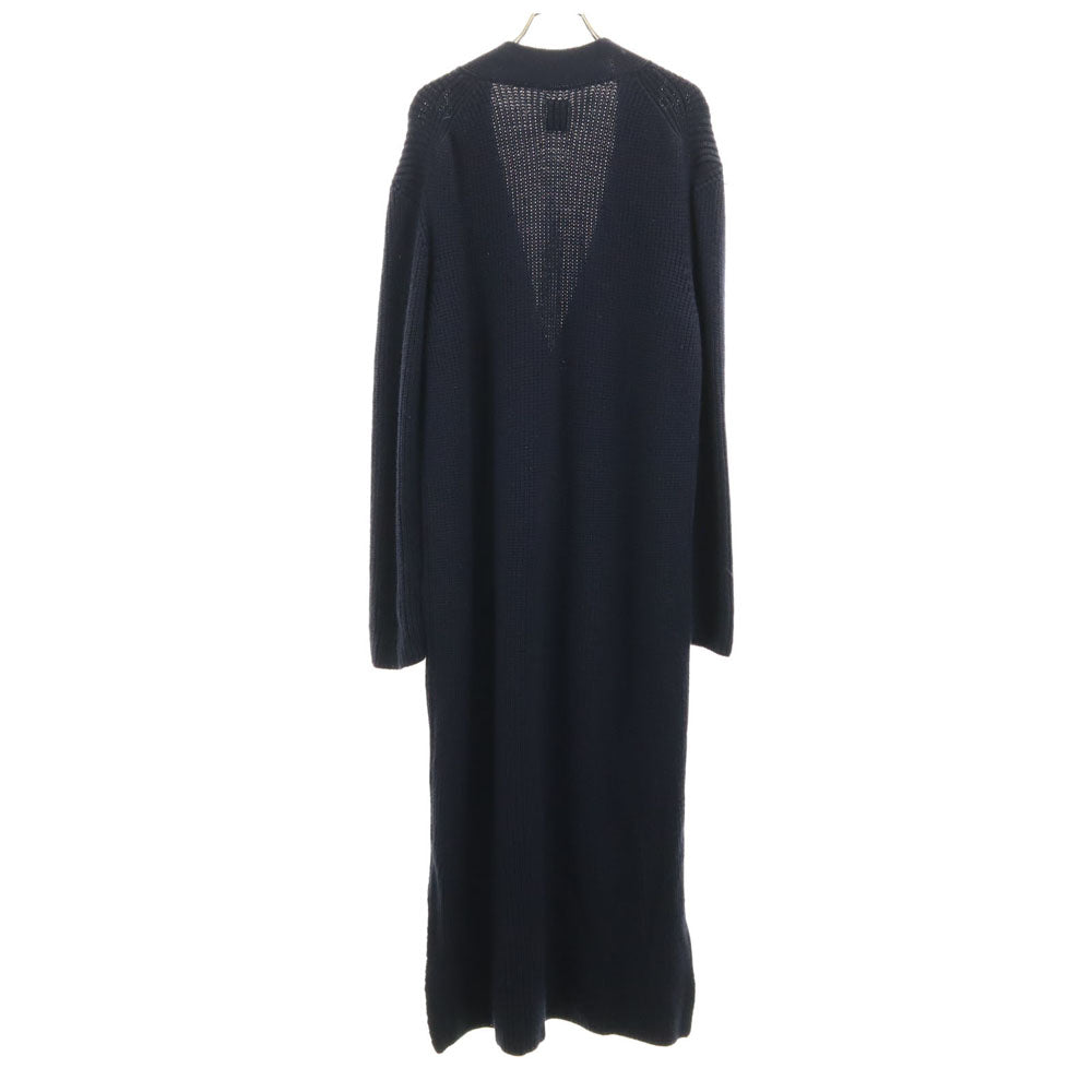 BATONER バトナー 日本製 ウール 長袖 ロング ニットカーディガン 1 ネイビー レディース