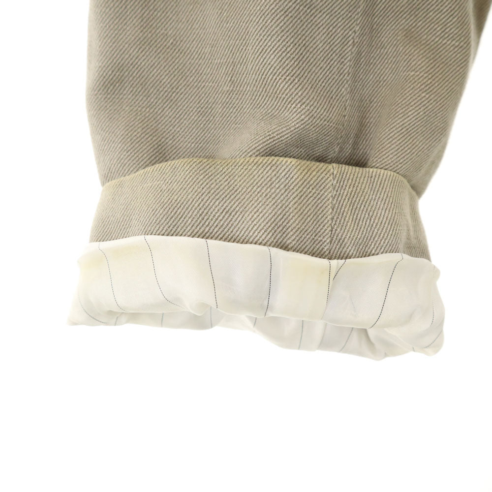 WOOLRICH ウールリッチ リネンブレンド トレンチコート XL カーキ デニム地 レディース