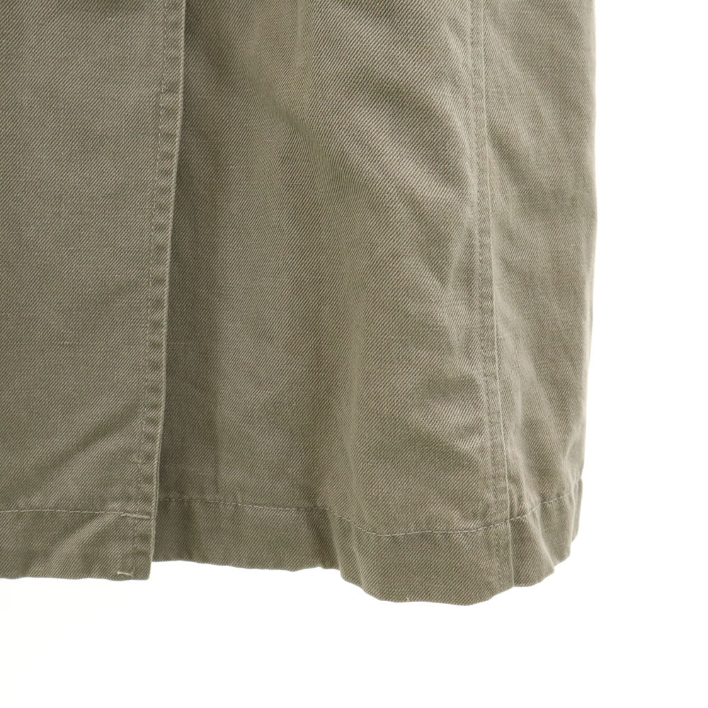 WOOLRICH ウールリッチ リネンブレンド トレンチコート XL カーキ デニム地 レディース