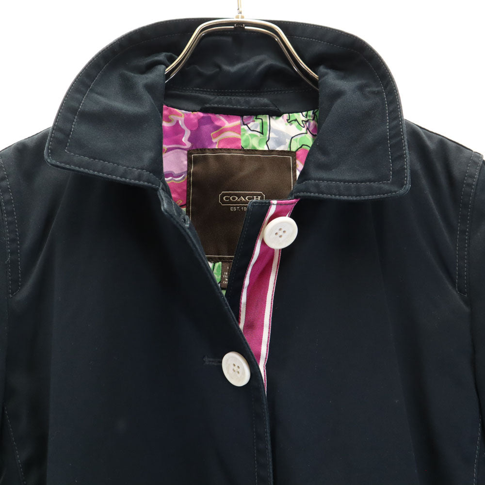 COACH コーチ ステンカラーコート XS ブラック レディース