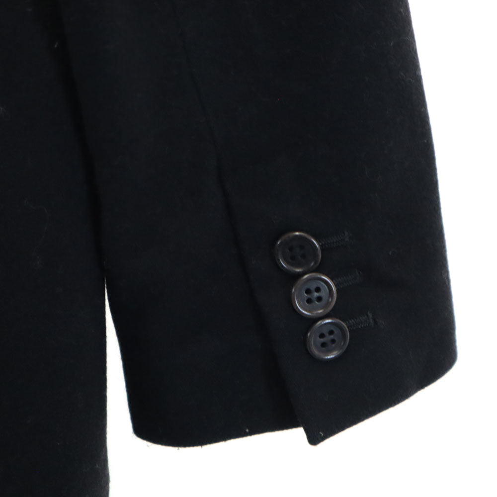 Paul Smith BLACK ポールスミス ブラック フラノウール ステンカラーコート 40 ブラック 中綿ライナー付き レディース