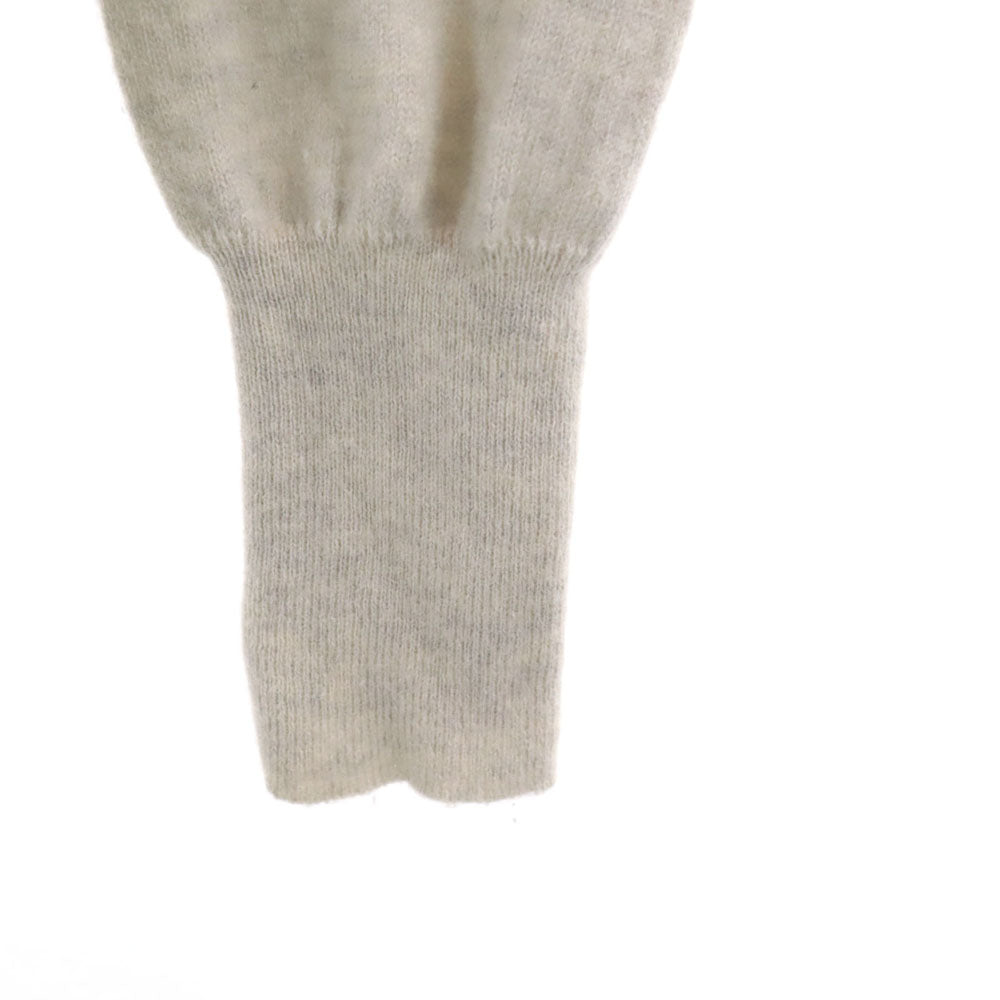 Maison Margiela メゾンマルジェラ イタリア製 長袖 Vネック ニット ワンピース S ライトグレー レディース