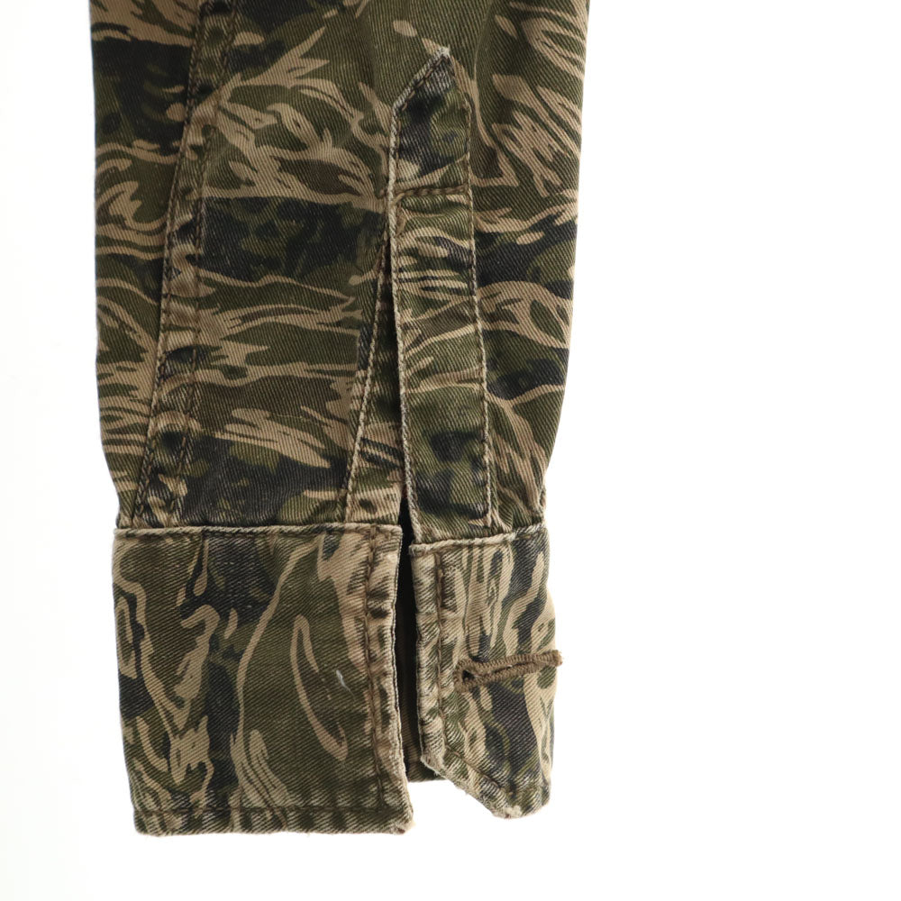 HYSTERIC ヒステリック デストロイ・オール・モンスターズ コラボ カモフラ柄 バックプリント 長袖 ミリタリー ワンピース FREE カーキ x DESTROY ALL MONSTERS 迷彩 レディース