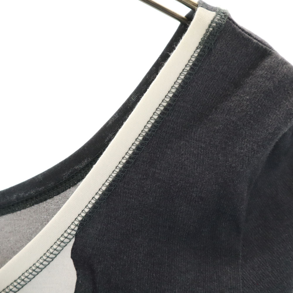 未使用 Paul+ Paul Smith ポールプラス ポールスミス 日本製 長袖 カットソー M チャコールグレー ロンT レディース