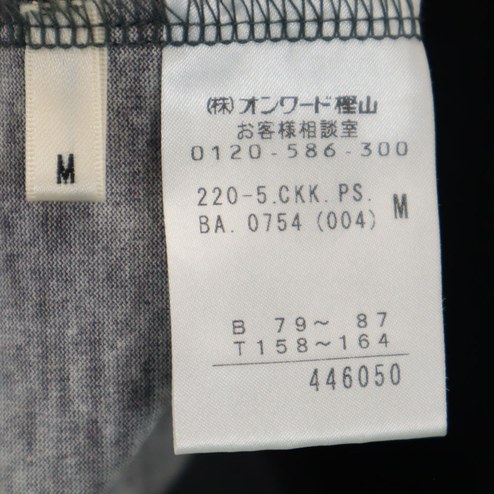 未使用 Paul+ Paul Smith ポールプラス ポールスミス 日本製 長袖 カットソー M チャコールグレー ロンT レディース