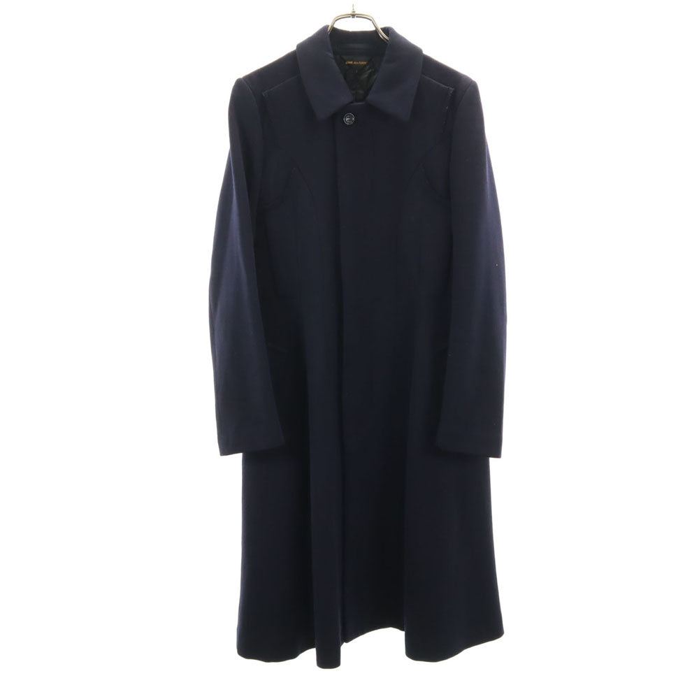 COMME des GARCONS コムデギャルソン 00s 2006年 日本製 GR-C008 カッティングデザイン ステンカラー ロングコート S ネイビー 中綿 比翼 メンズ