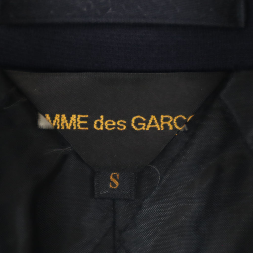 COMME des GARCONS コムデギャルソン 00s 2006年 日本製 GR-C008 カッティングデザイン ステンカラー ロングコート S ネイビー 中綿 比翼 メンズ