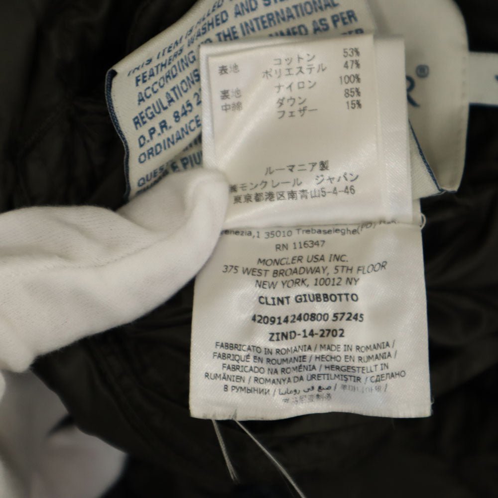 MONCLER モンクレール ルーマニア製 CLINT リバーシブル ダウンジャケット 1 ブラック レディース