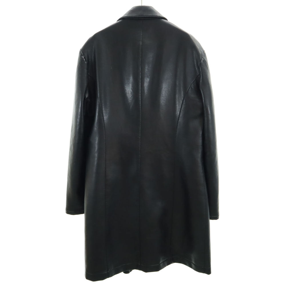 Emporio Armani エンポリオアルマーニ イタリア製 レザーコート ブラック メンズ