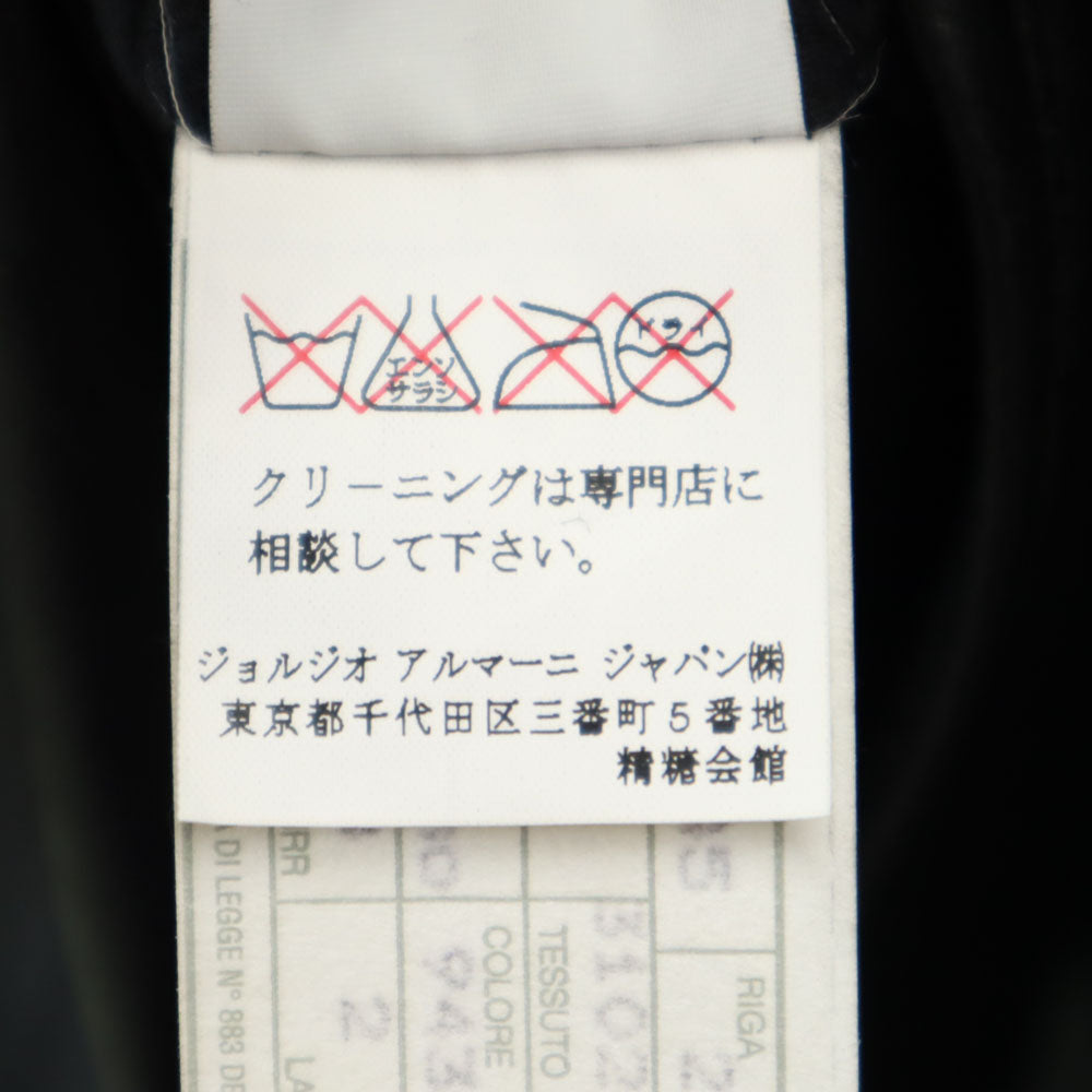 Emporio Armani エンポリオアルマーニ イタリア製 レザーコート ブラック メンズ