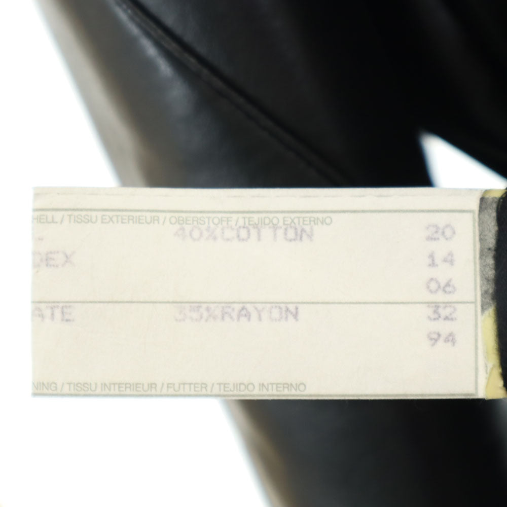 Emporio Armani エンポリオアルマーニ イタリア製 レザーコート ブラック メンズ