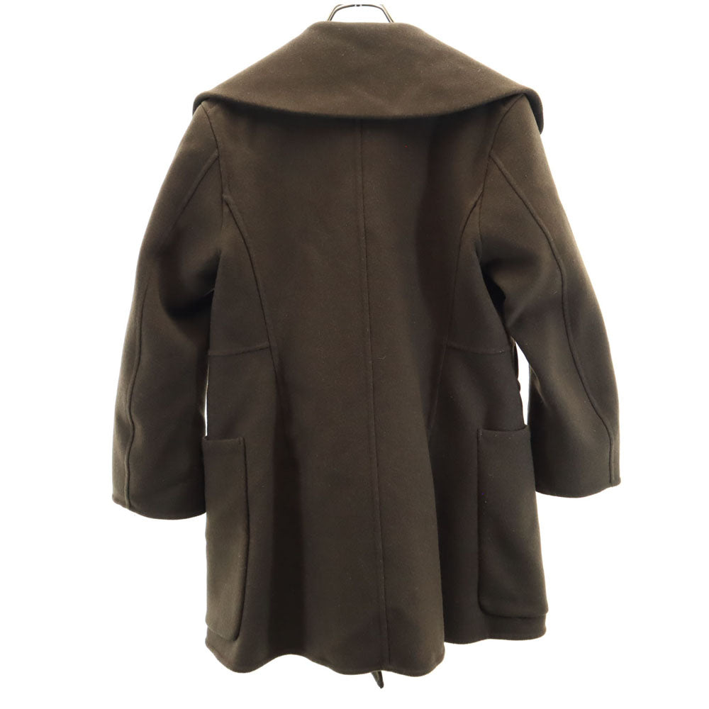 UNIQLO +J ユニクロ プラスジェイ メルトン チェスターコート S カーキブラウン系 レディース