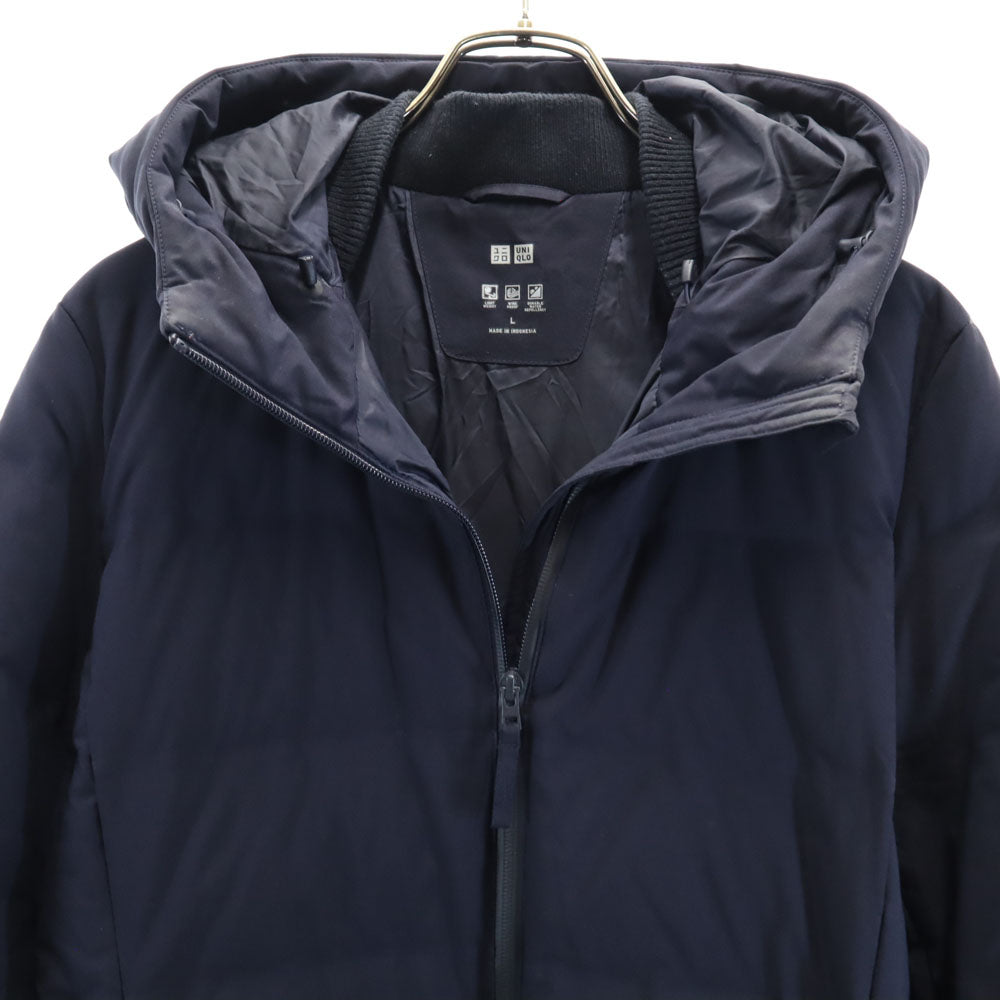 UNIQLO ユニクロ シームレス ダウンコート L ネイビー レディース