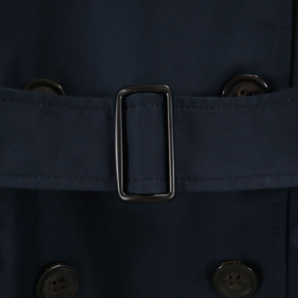 コーチ 長袖 トレンチコート XSP ネイビー系 COACH レディース