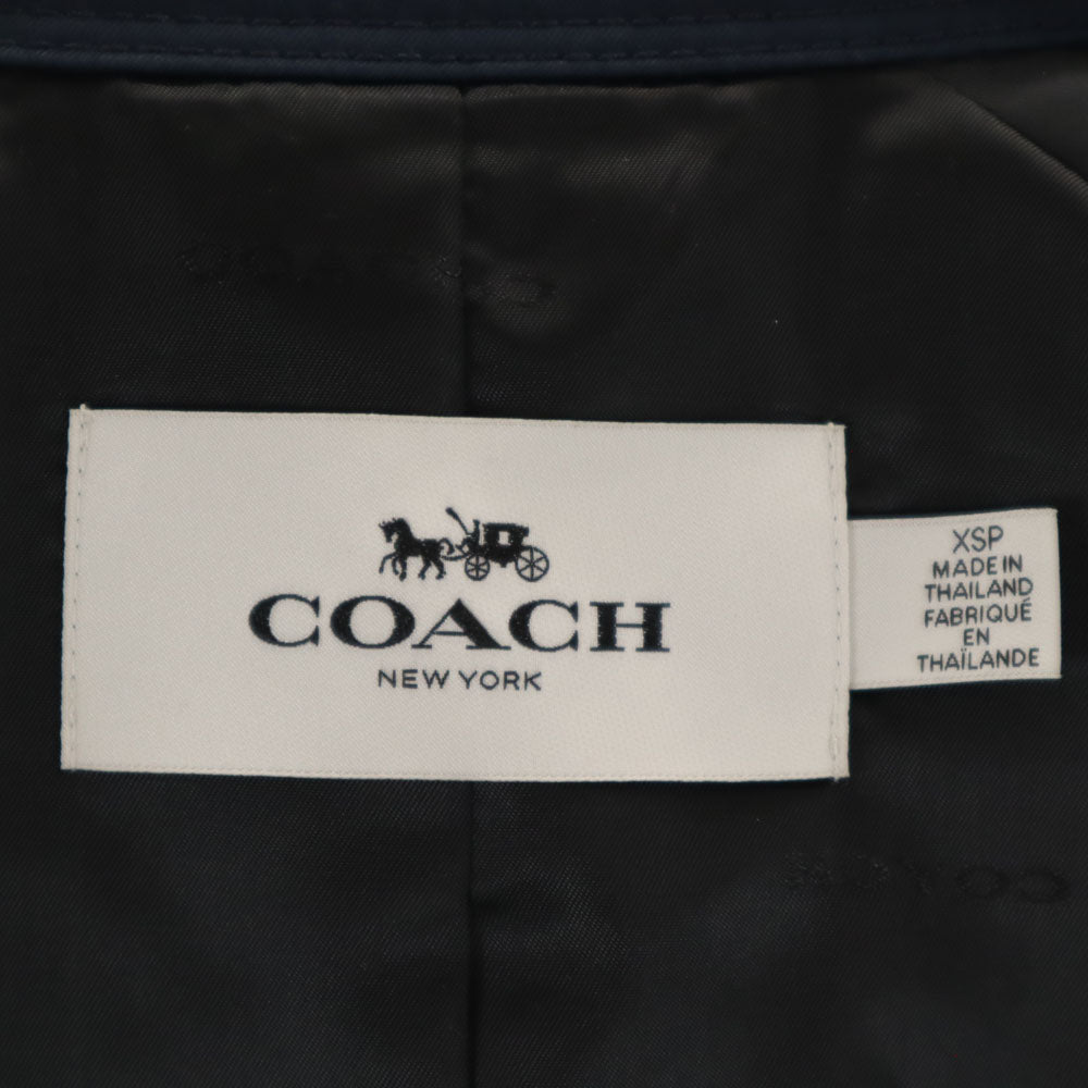 コーチ 長袖 トレンチコート XSP ネイビー系 COACH レディース