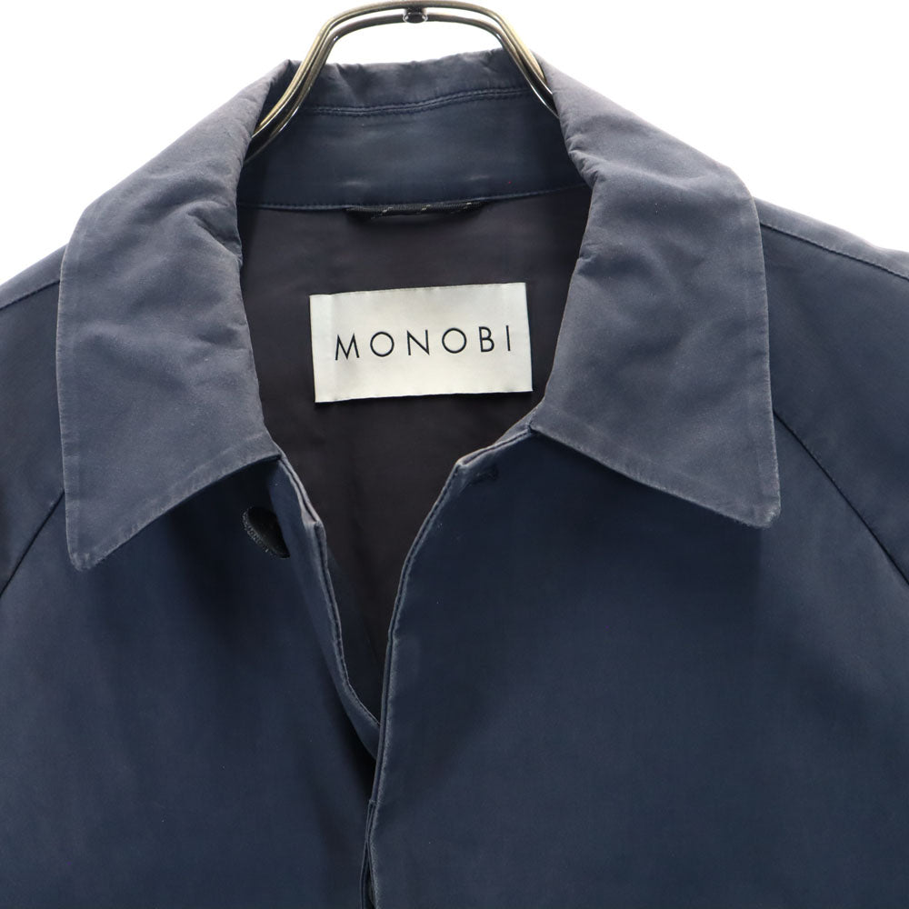 MONOBI モノビ イタリア製 ステンカラーコート M ネイビー メンズ