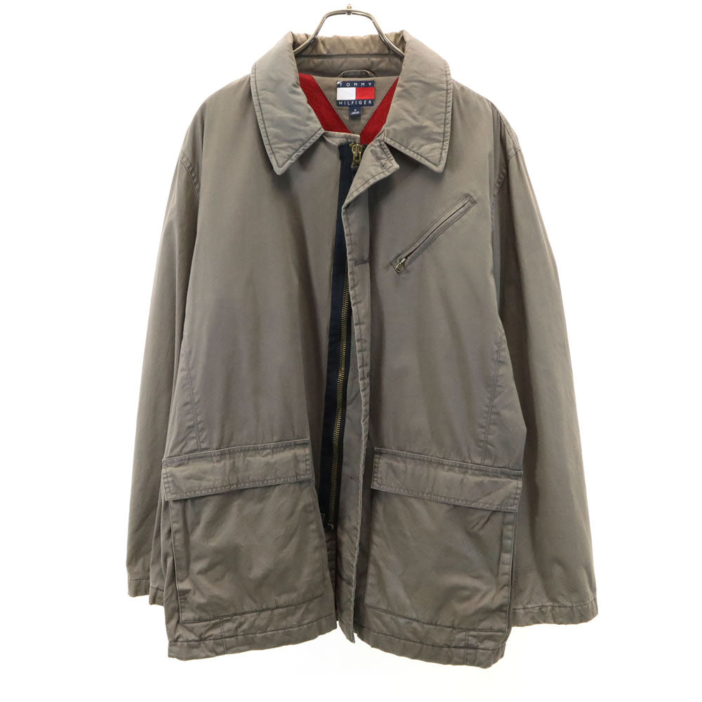 TOMMY HILFIGER トミーヒルフィガー 90s オールド USA製 フラッグタグ ロングコート M チャコールグレー メンズ