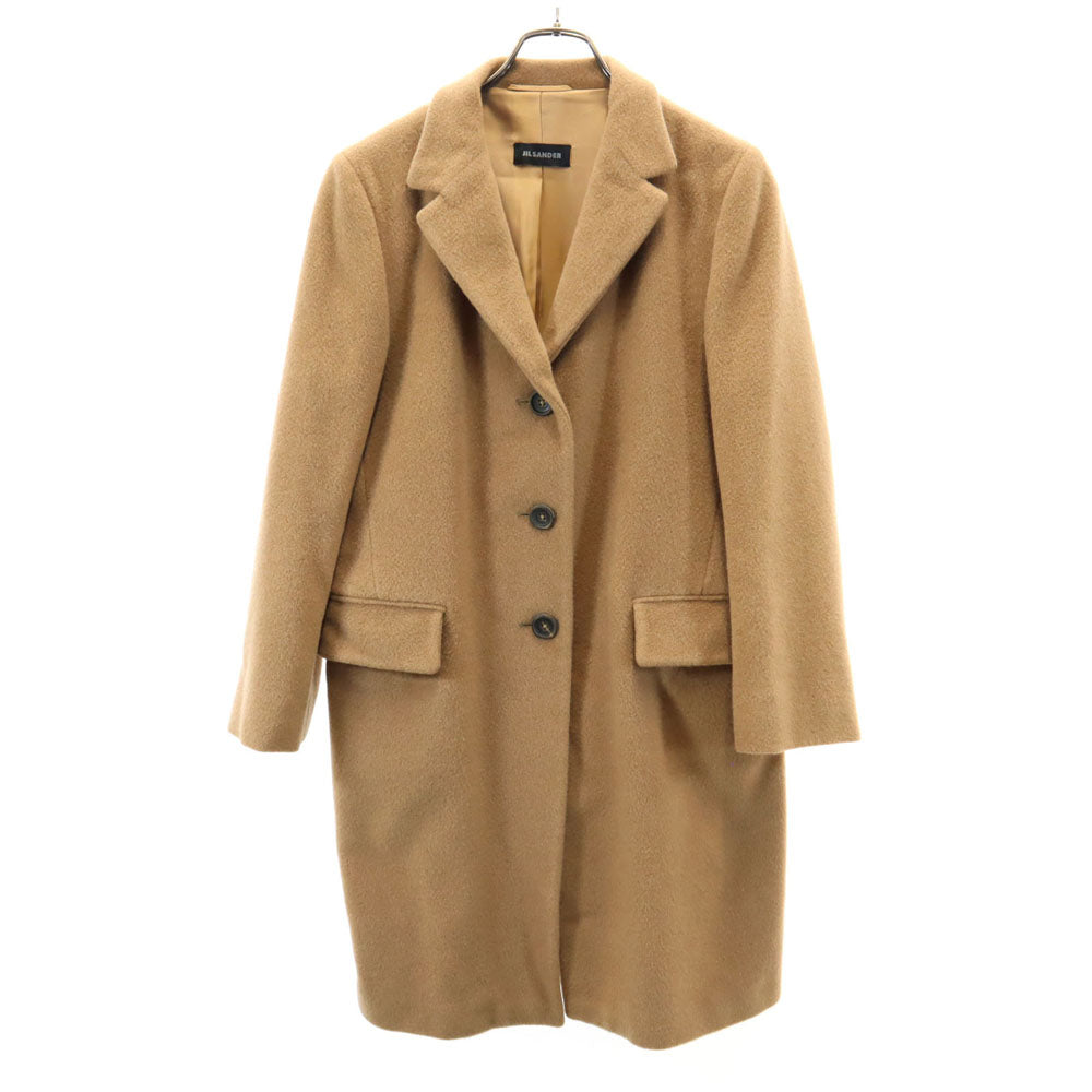 JIL SANDER ジルサンダー イタリア製 キャメルヘア チェスターコート 38 ベージュブラウン レディース