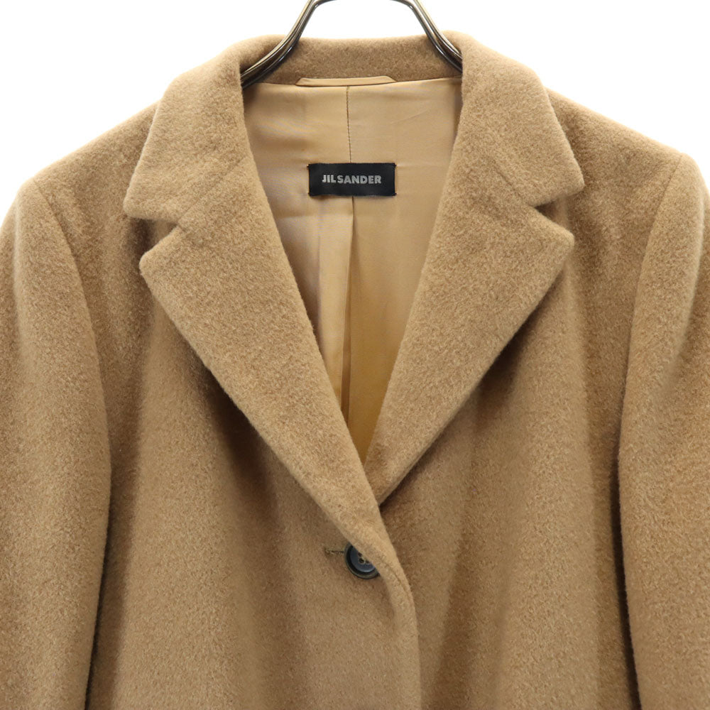 JIL SANDER ジルサンダー イタリア製 キャメルヘア チェスターコート 38 ベージュブラウン レディース