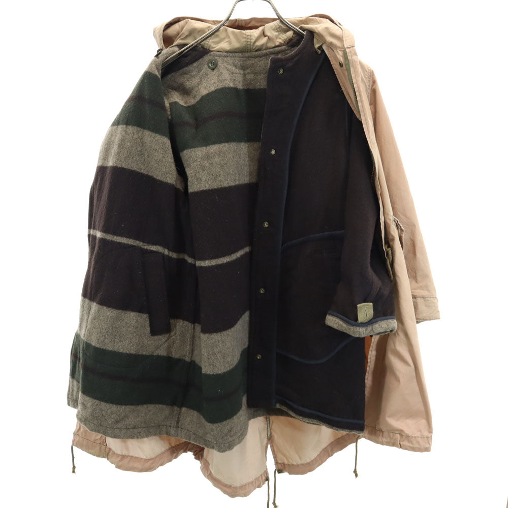 beautiful people ビューティフルピープル 日本製 3WAY 長袖ライナー付き モッズコート 36 ベージュ レディース