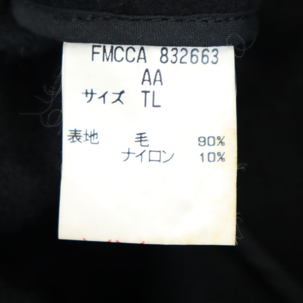 MOSCHINO モスキーノ 日本製 ウールブレンド ロングコート TL ブラック メンズ