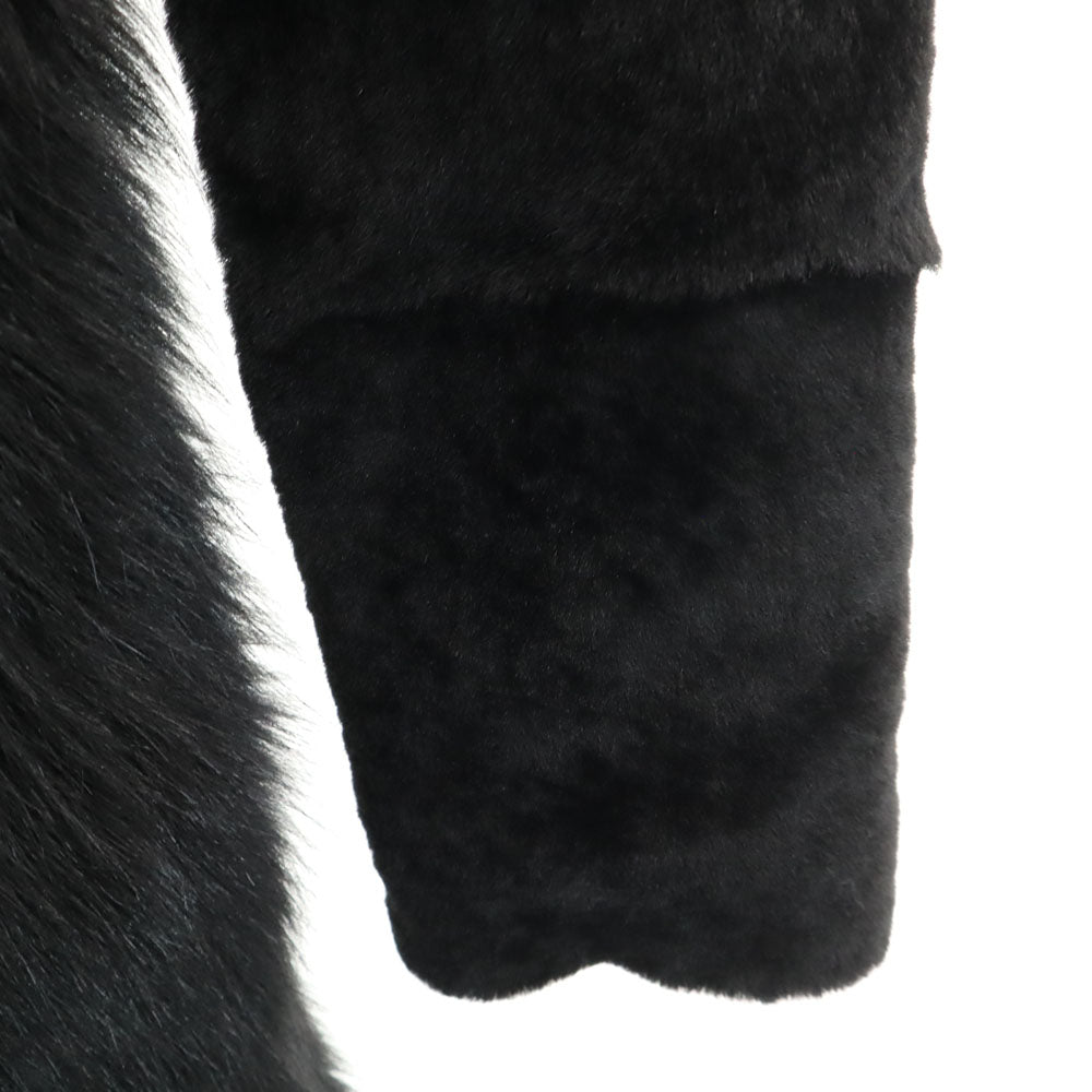 ドローム イタリア製 フェイクファー コート XS ブラック レディース