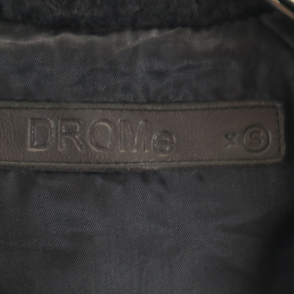 ドローム イタリア製 フェイクファー コート XS ブラック レディース